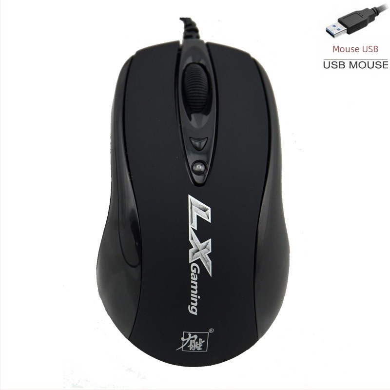 Mouse optic LX-305, 1600 DPI, 2 butoane, USB cu fir
