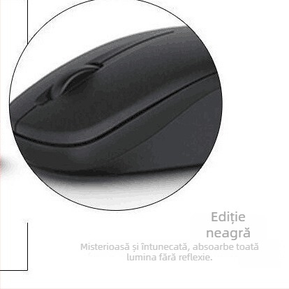 WM126 Mouse fără fir, USB 2.4GHz, 1000dpi optic, 3 butoane, derulare cu patru direcții
