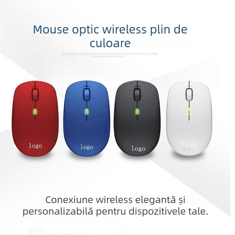 WM126 Mouse fără fir, USB 2.4GHz, 1000dpi optic, 3 butoane, derulare cu patru direcții
