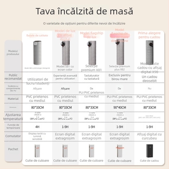 Padă de încălzire pentru birou Xinke, alimentare la priză, 220V, 80W, încălzire prin membrană electrică, PVC, control inteligent al temperaturii