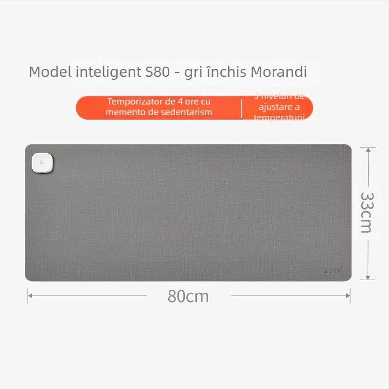 Padă de încălzire pentru birou Xinke, alimentare la priză, 220V, 80W, încălzire prin membrană electrică, PVC, control inteligent al temperaturii