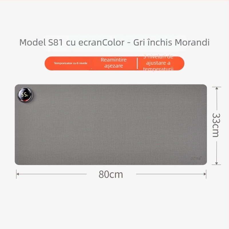 Padă de încălzire pentru birou Xinke, alimentare la priză, 220V, 80W, încălzire prin membrană electrică, PVC, control inteligent al temperaturii