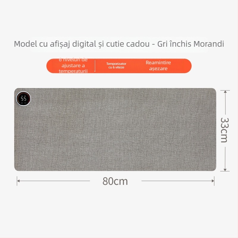 Padă de încălzire pentru birou Xinke, alimentare la priză, 220V, 80W, încălzire prin membrană electrică, PVC, control inteligent al temperaturii