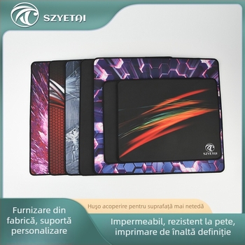 Pad de tastatură și mouse pentru gaming, cu acoperire din sticlă, o singură față, anti-derapant, imprimare logo disponibil