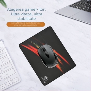 Pad de tastatură și mouse pentru gaming, cu acoperire din sticlă, o singură față, anti-derapant, imprimare logo disponibil