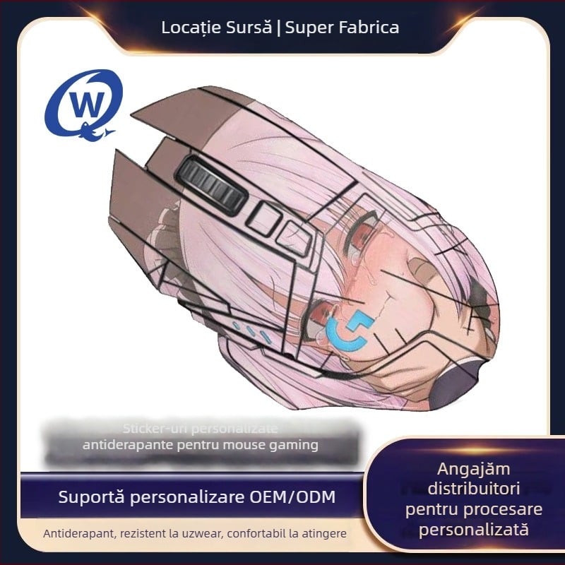 Sticker pentru mouse Logitech – antiderapant din PU, turnare prin injecție, personalizabil după desene