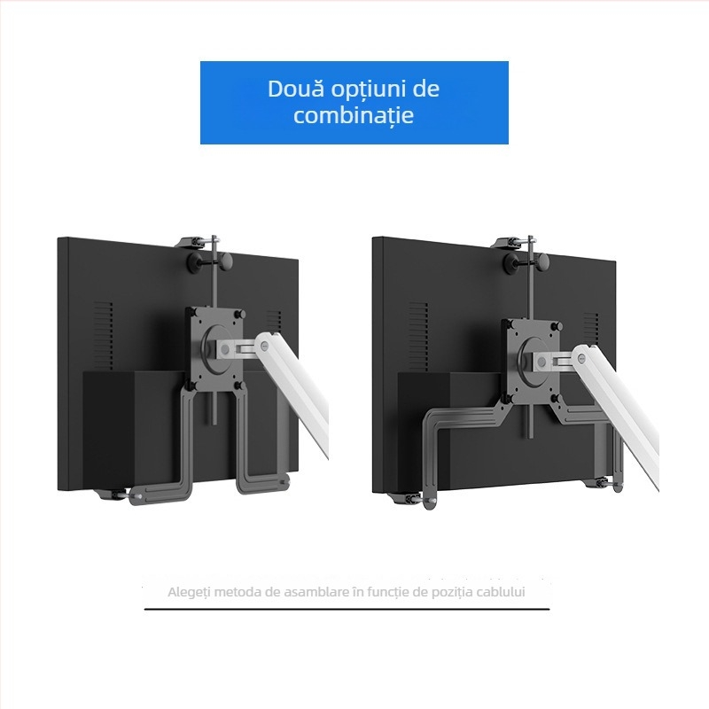 Suport pentru monitor, construcție din fier, cu mecanism de ridicare, compatibil cu monitoare de 17–32 inch, greutate 1 kg