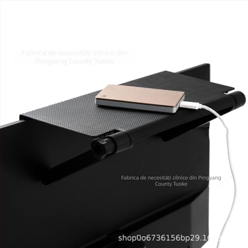 Raft de depozitare pentru desktop pentru Set-Top Box și accesorii TV/PC – portabil, mobil, fără montaj, plastic, 1 nivel, design simplu modern