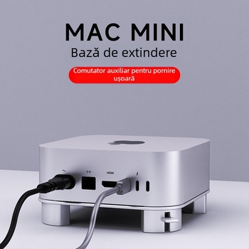 Mac Mini bază–suport din aliaj de aluminiu cu răcire și ventilație; SF43-1; compatibil cu M4/M4pro; 165 g