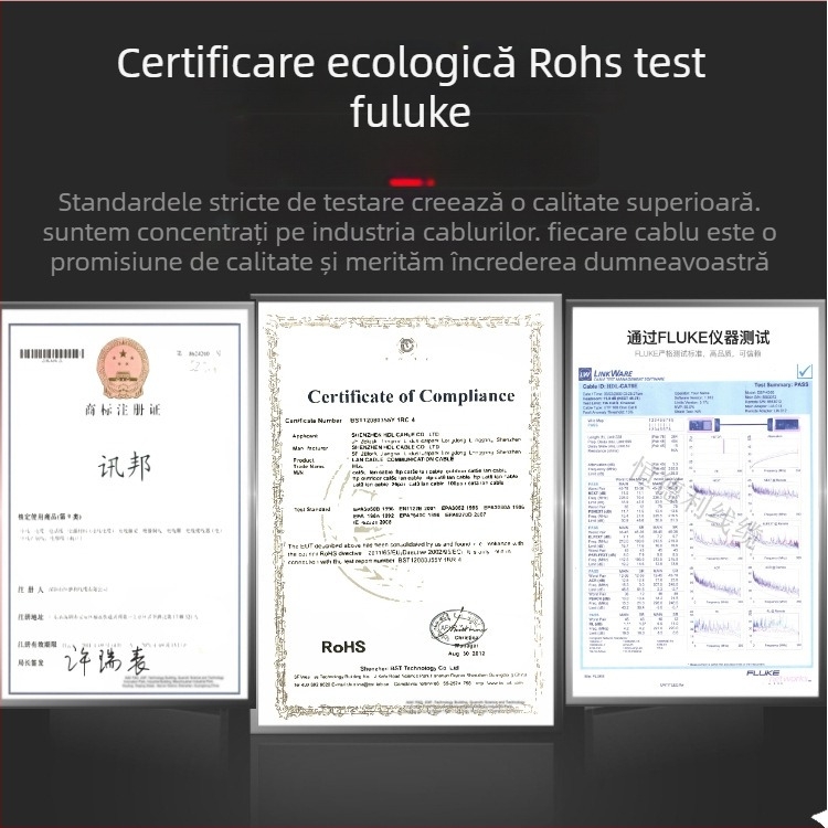Cablu Ethernet Cat7, dublu ecranat SFTP, 10 Gbps, cupru pur, cablu de rețea finalizat