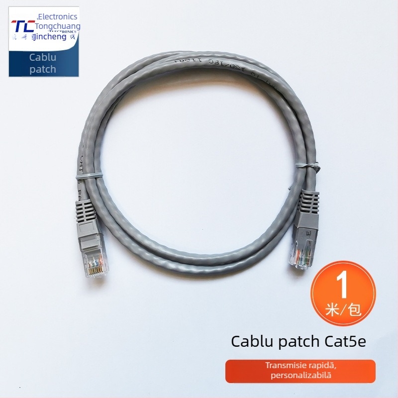 Cablu Ethernet Cat5e/Cat6, ne-ecranat, UTP, 100 Mbps