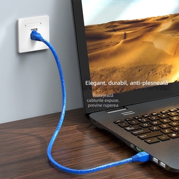 Cat5e non-standard cablu de rețea pentru uz casnic, cu înveliș – jumper groși pentru routere și calculatoare (Sanbao SE-F01, 100 Mbps, Rezistență la tensiune 4)