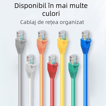 Cat5e non-standard cablu de rețea pentru uz casnic, cu înveliș – jumper groși pentru routere și calculatoare (Sanbao SE-F01, 100 Mbps, Rezistență la tensiune 4)