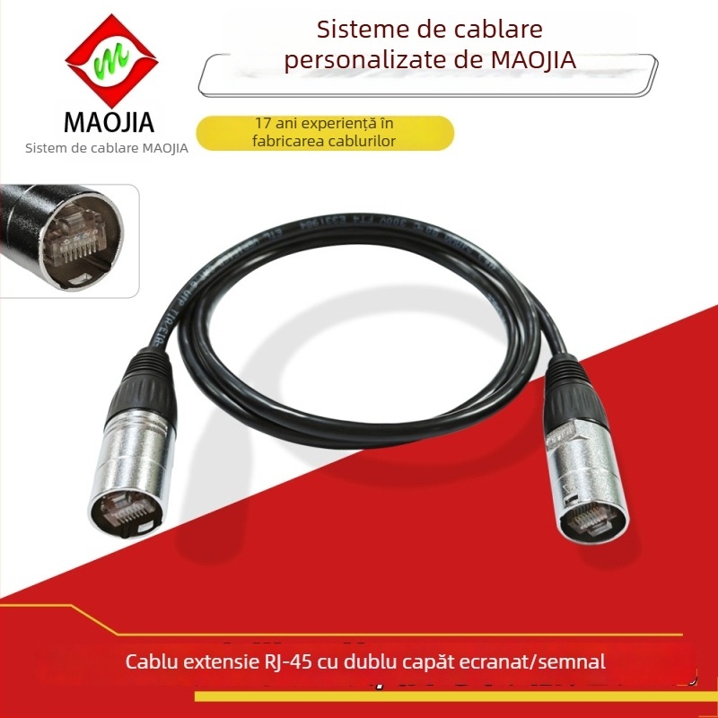 Cablu rețea RJ45 Cat6a pentru router – cupru fără oxigen, interfață RJ45, 1000 Mbps, înveliș PVC