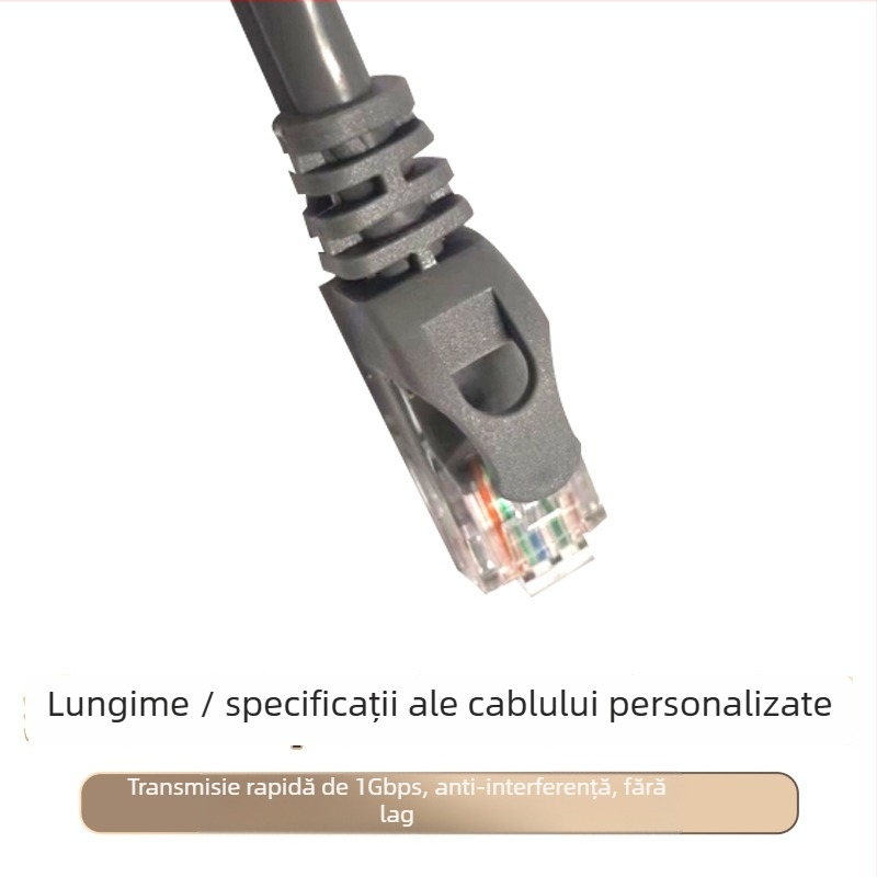 Cablu de rețea CAT5E UTP, fără ecran, cupru fără oxigen 99,9%, Ø5,4 mm, rată transfer 100 MHz