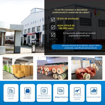 Cablu Ethernet cu patru perechi Cat6/Cat7/Cat8, lungimi personalizate pentru transmisie înaltă viteză, Până la 1 Gbps, -20 la 60 °C, Rezistență la tracțiune 1000 N