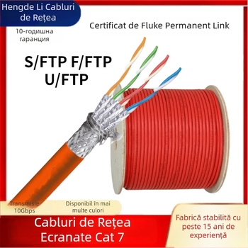 Cablu CAT8 Ethernet LAN pentru rețea, 22 AWG, LLDPE, LSZH, 2000 MHz