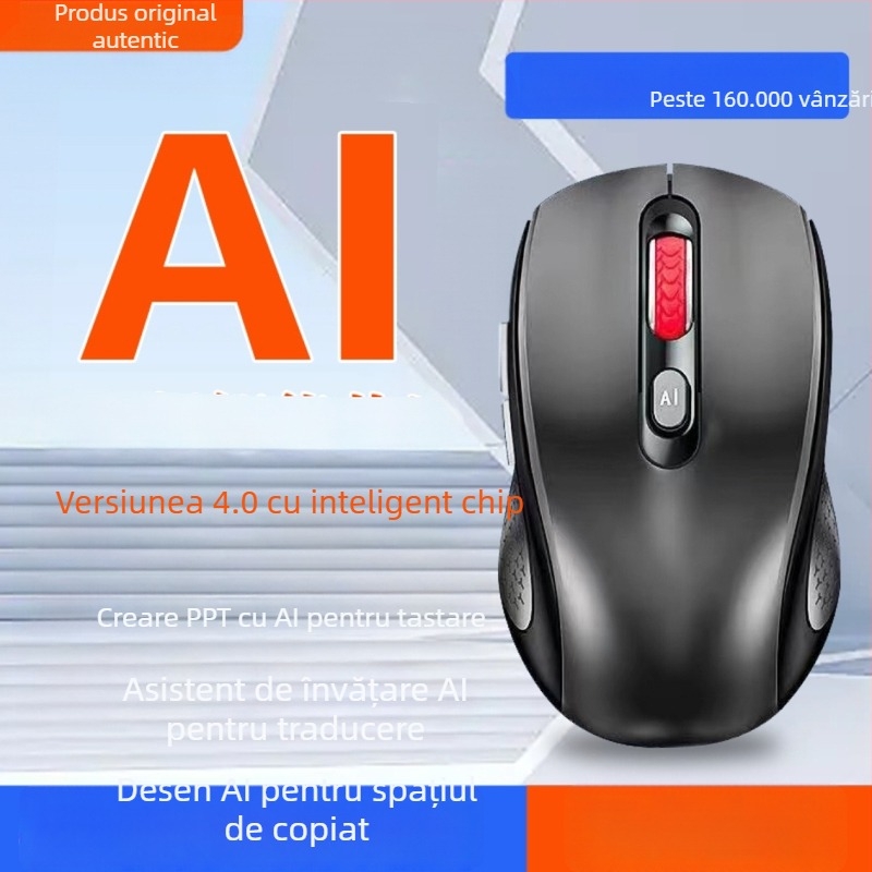 Mouse fără fir ZYF4 cu rezoluție optică 800-4000 DPI, Bluetooth 2.2/3.0/5.0, design ergonomic
