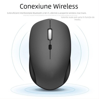 Mouse wireless S1000 - 3 butoane, 1600 DPI, 2.4 GHz, Plug-and-Play, compatibil cu laptop