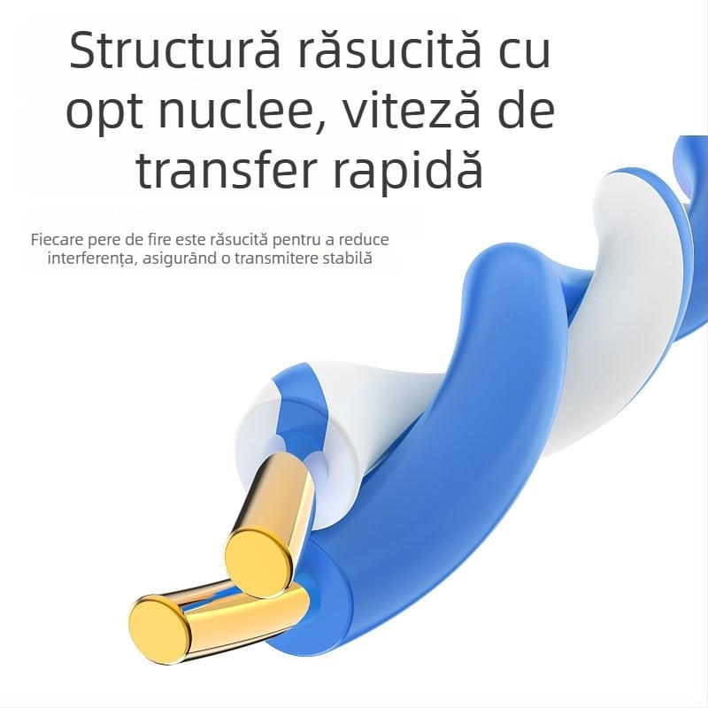Cablu de rețea Cat5e, fără ecran, 8 nuclee, cupru fără oxigen, lungime 300 m