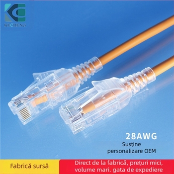 Cablu Ethernet Cat6A neprotejat RJ45, pentru routere și PC-uri, transfer de până la 500 Mbps, interval de temperatură de funcționare -40°C până la +70°C, rezistență la tracțiune 20 N
