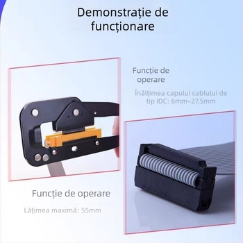 Clește sertizor pentru cabluri IDC/FC de rețea – oțel laminat la rece, 550 g