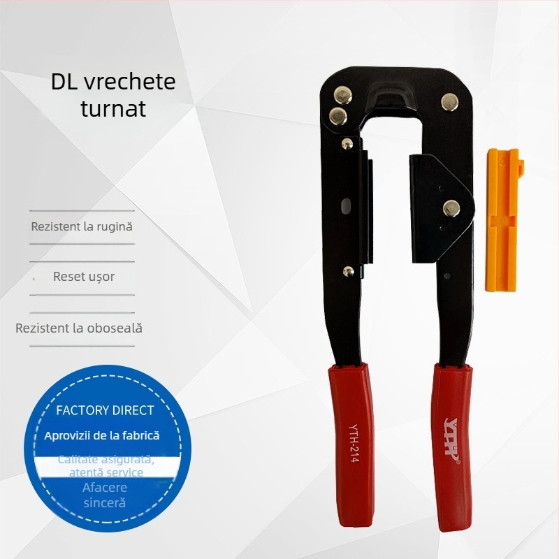 YTH-214 Clește pentru cabluri, Clește de crimpare pentru conectori IDC/FC, Oțel laminat la rece, 220 g