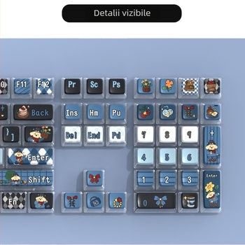 Capace de taste PBT personalizate pentru tastaturi mecanice, design tematic transparent