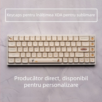Keycaps Pineapple Theme, profil XDA, PBT sublimare – Personalizabile, Rezistente la uzură, Anti-ulei, Ergonomice; Compatibile cu 95% dintre tastaturile mecanice (Material: PBT; Procesare: Sublimare; Compatibilitate: 95% tastaturi mecanice; Model: Personali