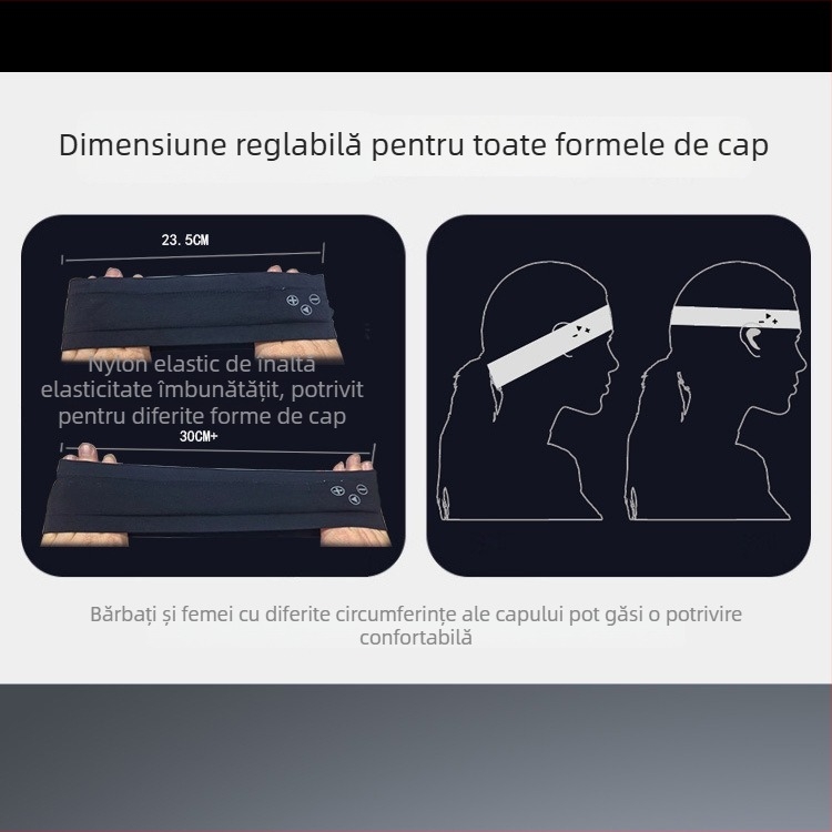 Căști Bluetooth pentru yoga cu bandă turbán și mască de ochi pentru somn, montate pe cap, sunet stereo, Bluetooth 5.3, rază 10 m, autonomie baterie >8 h, capacitate baterie 200 mAh