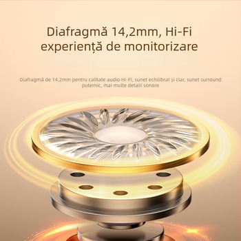 Căști monitor fără fir pentru streaming live, cu design pentru gât | Jack de 3,5 mm, 50 Hz-18 kHz, 32 Ω, fără microfon