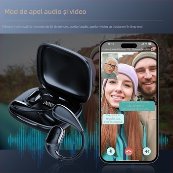 Căști de traducere V16 Bluetooth 4.0, USB 3.0, 200 mAh, compatibile cu iOS și Android