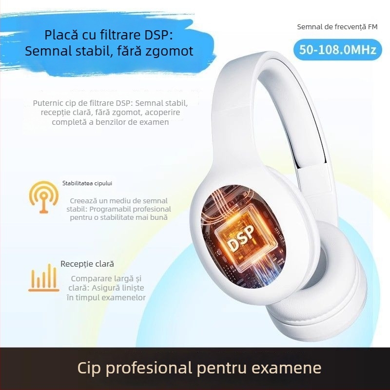Auben căști wireless pentru CET-4/ CET-6 ascultare, montaj pe cap, 250 g, radio FM