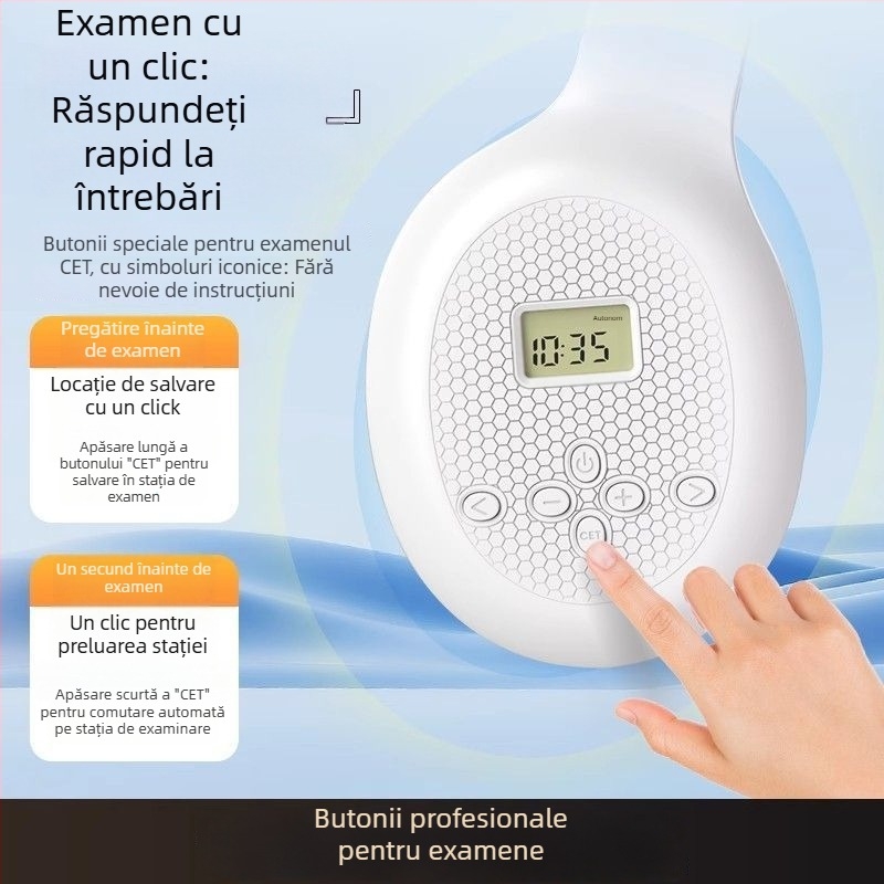 Auben căști wireless pentru CET-4/ CET-6 ascultare, montaj pe cap, 250 g, radio FM