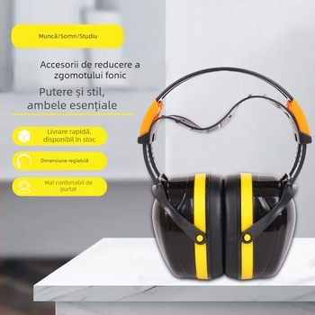Protecții auditive cu bandă de cap reglabilă, reducere zgomot SNR 30 / NNR 30, căptușite cu burete dens