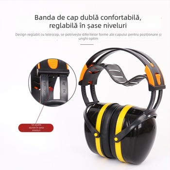 Protecții auditive cu bandă de cap reglabilă, reducere zgomot SNR 30 / NNR 30, căptușite cu burete dens