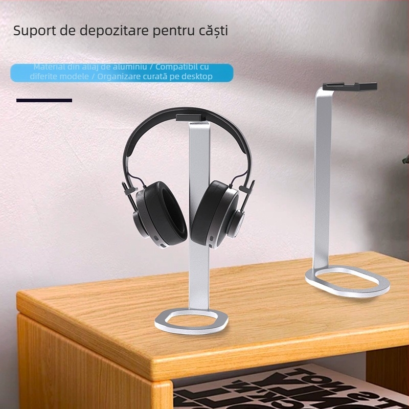 Suport pentru căști de birou – aliaj de aluminiu, model E71, 150 g, compatibil cu căști Sony, Lenovo și Edifier