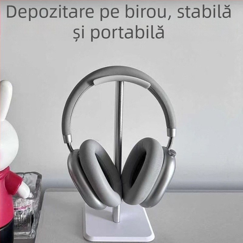 Suport de birou pentru căști, din aliaj de aluminiu și silicon, modelul 01, pentru depozitare și expunere