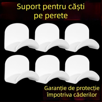 Suport pentru căști - montare pe perete și sub birou, fără găuri, pentru birou