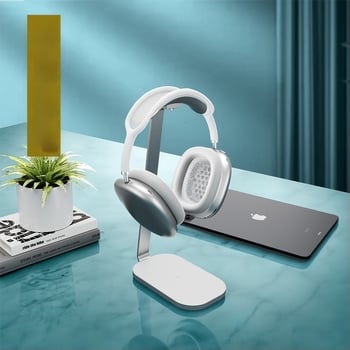 Suport pentru căști X3 — aliaj de aluminiu + gel de silicon, încărcare wireless, compatibil cu AirPods Max, Sony, Beats