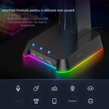 Suport de birou pentru căști, pentru utilizare pe birou, etichetă privată disponibilă, fără posibilitatea de personalizare