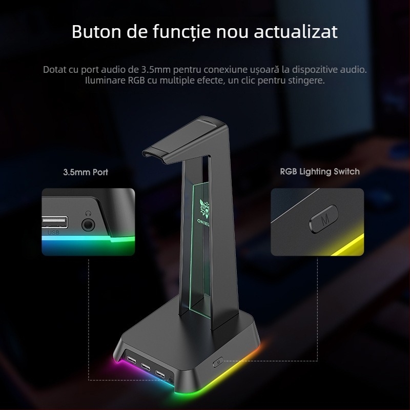 Suport de birou pentru căști, pentru utilizare pe birou, etichetă privată disponibilă, fără posibilitatea de personalizare