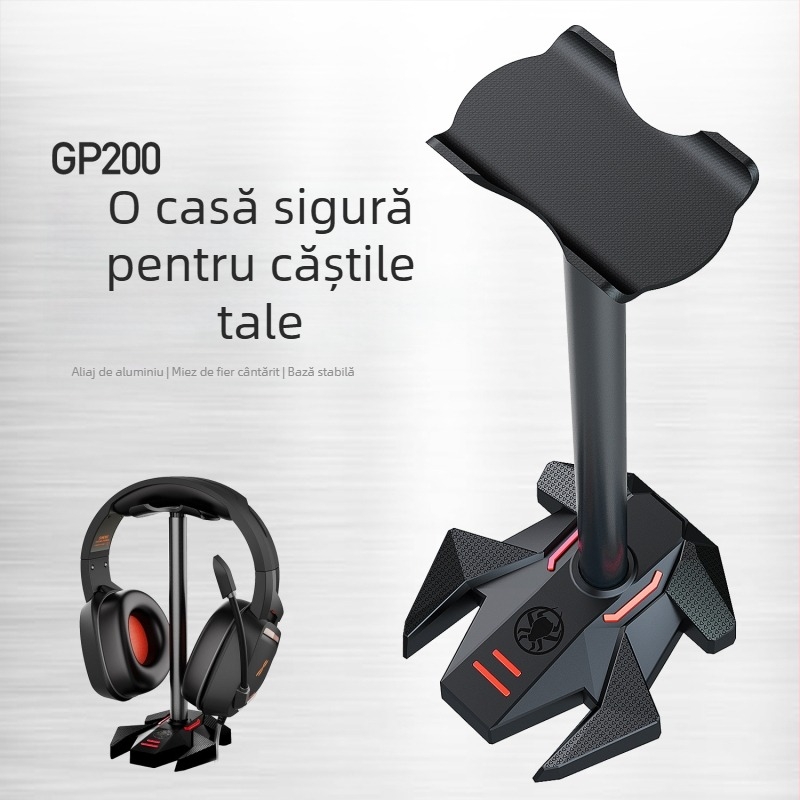 Pu Ji GP200 - Suport pentru căști, aliaj de aluminiu, detașabil, pentru afișaj și agățare căști