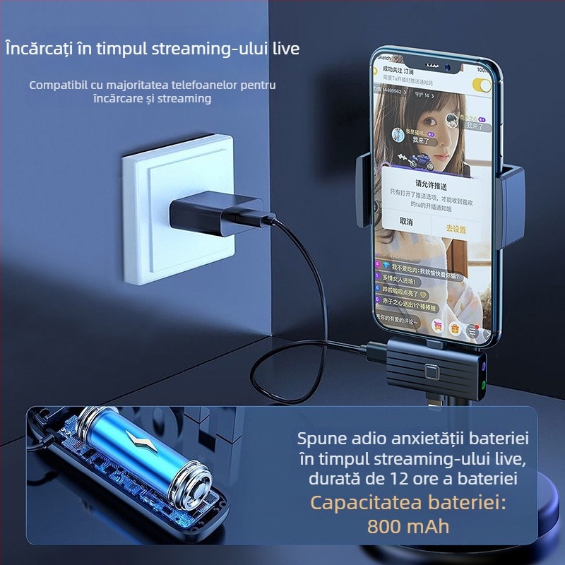 Căști pentru live streaming cu card de sunet încorporat, Bluetooth wireless, modelul 600K, pentru difuzii live, gata pentru etichetare privată