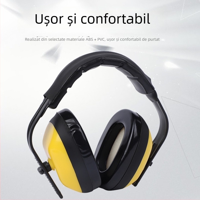 Protecții auditive cu bandă pentru cap, izolare fonică, construcție ABS+PVC, căptușeală din burete