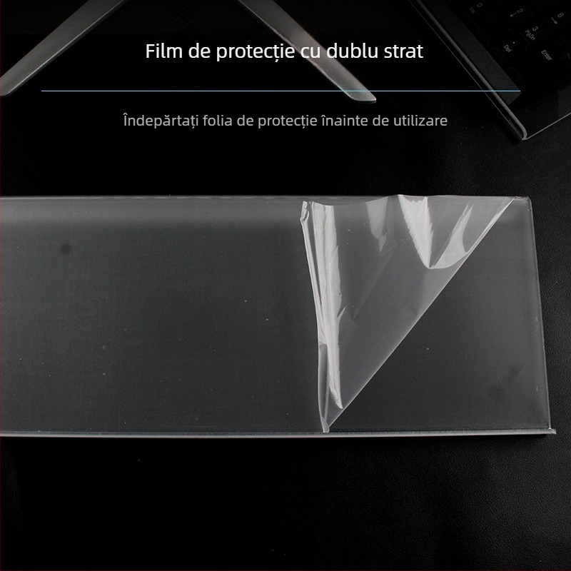 Suport de înălțare pentru tava de tastatură — Suport suspendat din acril transparent pentru computer desktop cu tavă înclinată