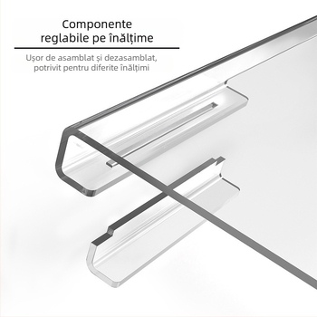 Suport pentru tastatură de birou, ergonomic în formă de Z, ridicat cu înclinare (Compatibilitate universală, anti-derapare, model 240208)