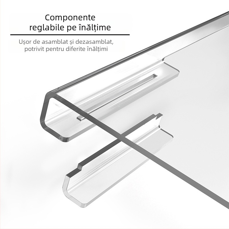 Suport pentru tastatură de birou, ergonomic în formă de Z, ridicat cu înclinare (Compatibilitate universală, anti-derapare, model 240208)