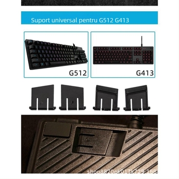 Suport pentru tastatură de birou — anti-derapant din silicon, compatibil cu Logitech G913, G913 TKL, G813, G810, G Pro, G610, G512, G413 (Greutate: 0,5 kg; Material: silicon; Modele compatibile: G913)