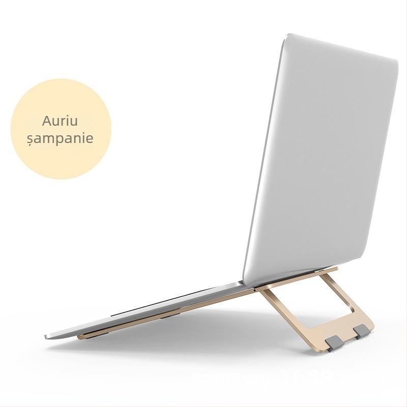 Suport pentru laptop, design înclinat, disipare căldură, aliaj de aluminiu, pliere (Model Z13, Shengpeng, 360 g)